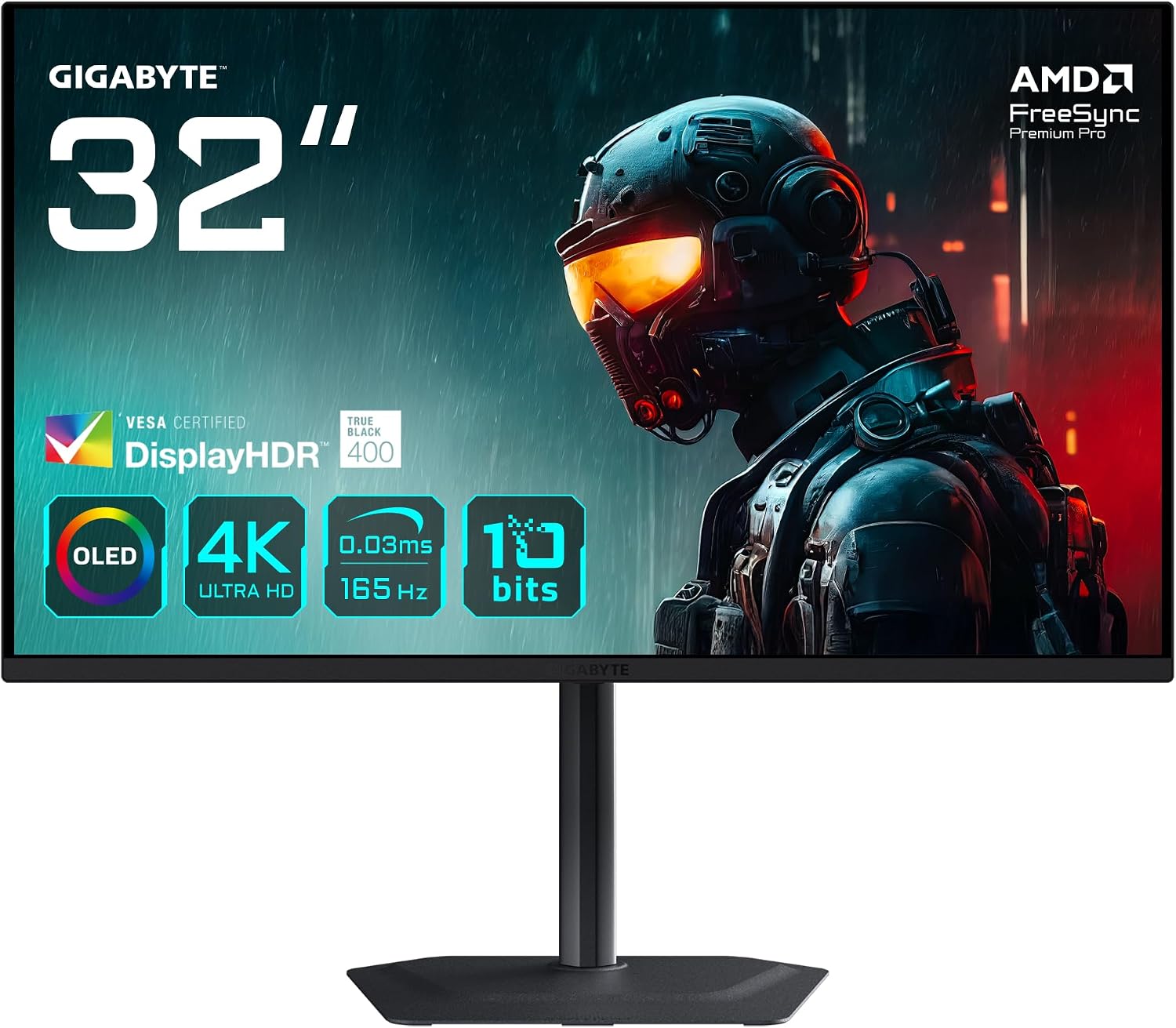 Gigabyte MO32U Gaming-Monitor (31,5″, OLED, 4K, 165Hz, 0.03ms, 250 cd/m², KVM) zum Bestpreis
