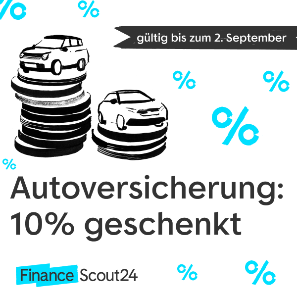 Exklusiv bei FinanceScout24: 10% der 1. Jahresprämie der Autoversicherung zurück als Coop-Gutschein