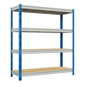 Anemos Steckmetallregal (150 × 60 × 180 cm, 4 Böden, Traglast 300 kg pro Boden) bei Jumbo in Aktion (Abholung)