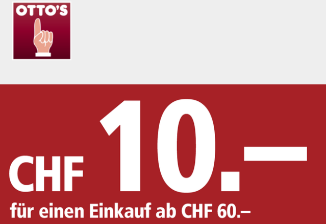 Zusätzlicher Ottos Gutschein für 10 CHF