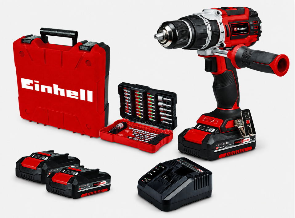 Einhell Professional Akku-Schlagbohrschrauber TP-CD 18/60 Li-i BL (2 × 2-Ah-Akkus) + 5 J. Garantie bei Jumbo