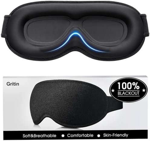 Gritin 3D Schlafmaske für Seitenschläfer, Upgrade atmungsaktive Schlafmaske bei Amazon in Aktion