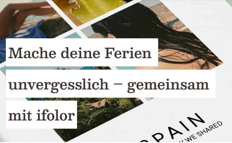 25% Rabatt auf das gesamte ifolor Sortiment mit Helvetic Tours Gutschein