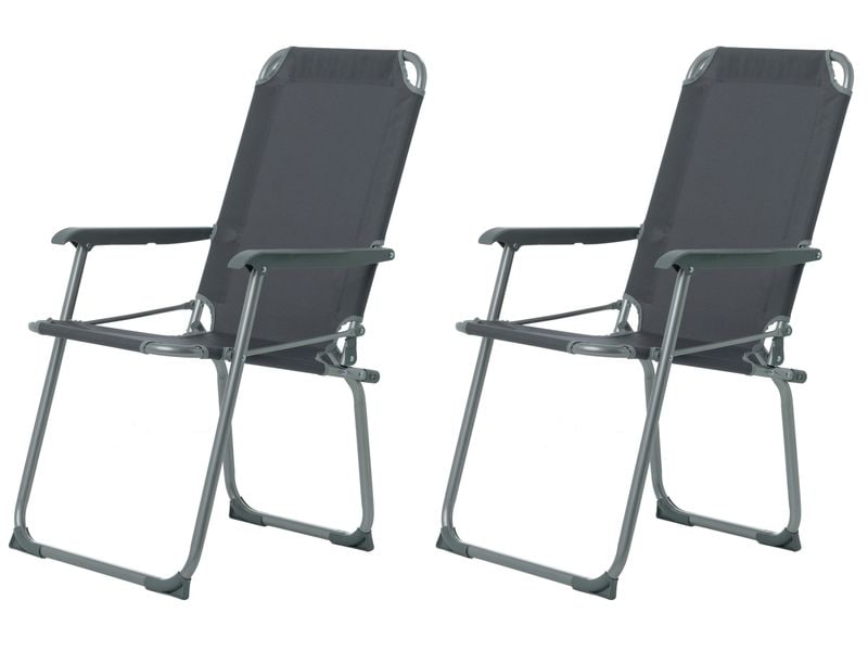 KOOR Campingstuhl Comodo Grigio, 2 Stück