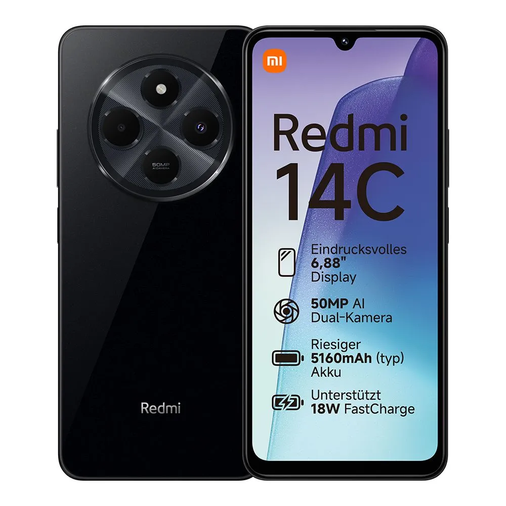 Redmi 14C 4GB/128GB | Midnight Schwarz