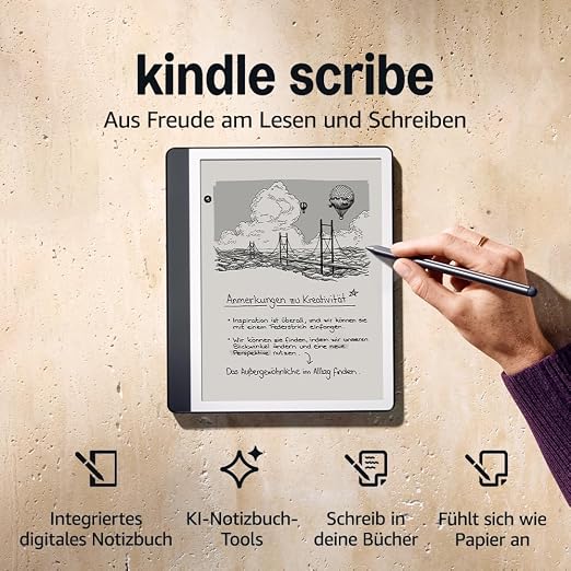 Zum neuen Bestpreis: Amazon Kindle Scribe (64 GB), inklusive Premium-Eingabestift, Tungstengrau