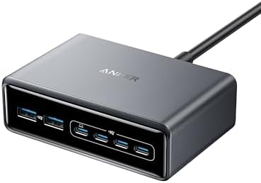Anker Prime 200W GaN-Ladestation (6 Anschlüsse, USB-C PD, bis zu 100W pro USB-C-Port) bei Amazon