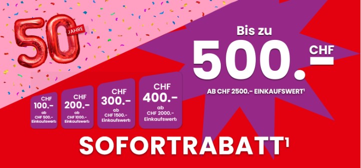 Conforama Rabatt – bis zu CHF 500.– Sofortrabatt sichern