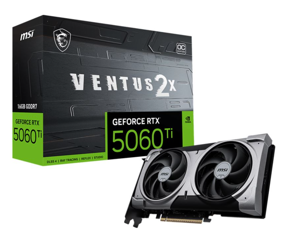 MSI GeForce RTX 5060 Ti VENTUS 2X OC PLUS 16 GB GDDR7 bei fnac