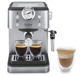 De’Longhi EM450.M Siebträger-Espressomaschine für Espresso & Cappuccino bei Conforama