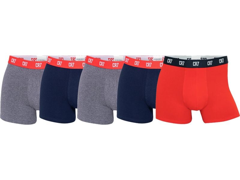 Boxershort CR7 CR7, 5er-Pack Grau/Rot/Navy, nur in XL