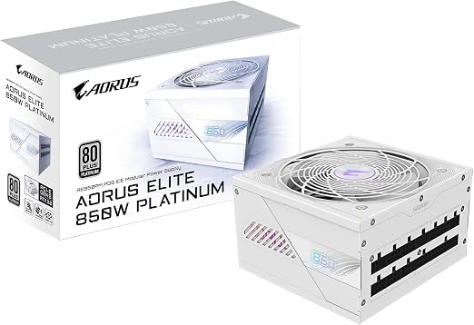 Nur heute – GIGABYTE Aorus Elite P850W Ice Netzteil (PCIe 5.0, ATX 3.0, 80 Plus Platinum, vollmodular, ATX 3.1-kompatibel)