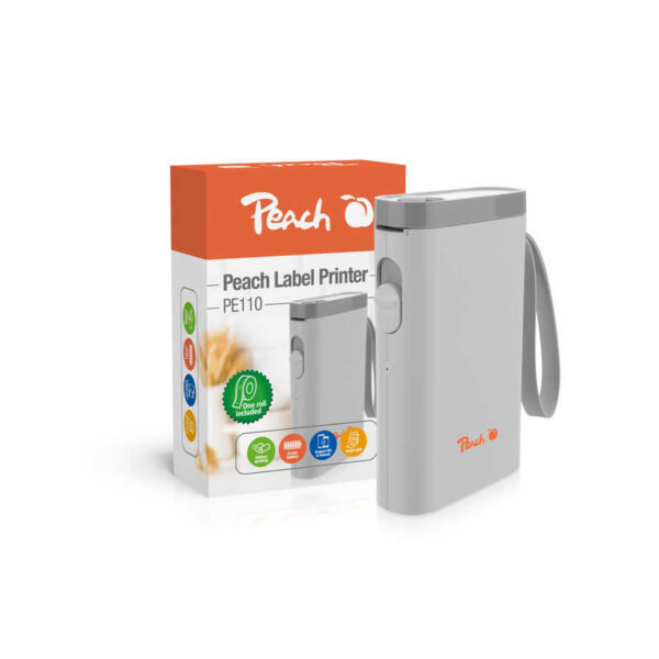 Peach Etikettendrucker Weiss PE110-W