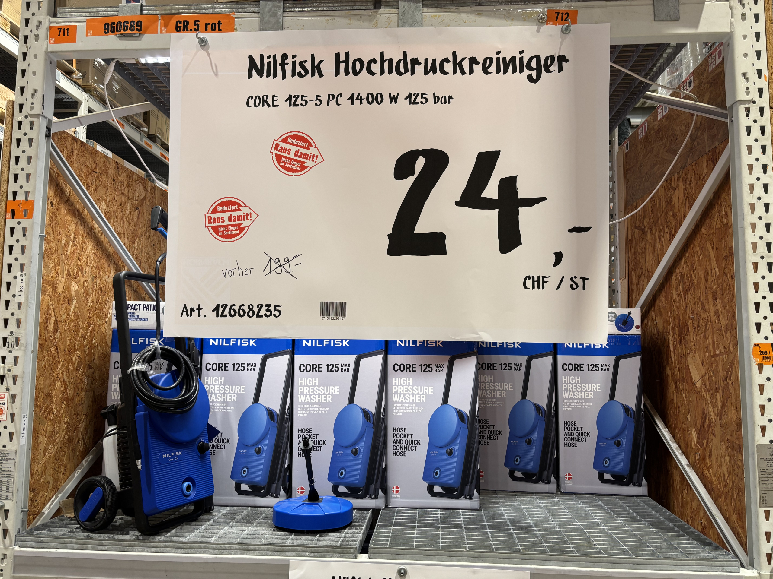Nilfisk Core 125-5 Hochdruckreiniger (1400 W, 125 bar) bei Hornbach Littau nur lokal