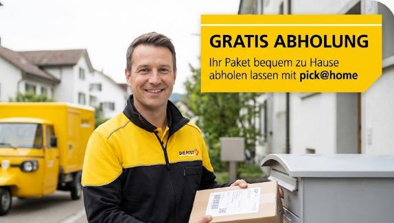 Pakete abholen lassen | zu Hause oder am Wunsch-Ort