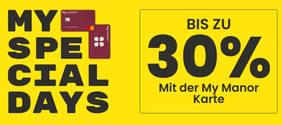 Bis zu 30 % Rabatt auf viele Marken und Kategorien mit der My Manor Karte, z. B. Apple AirPods 5 (Abholung)