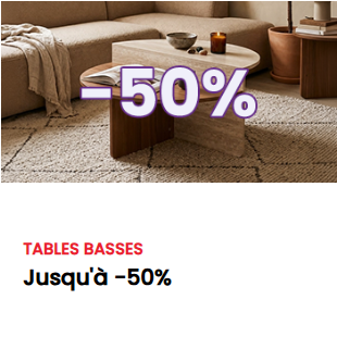 Couchtisch-Aktion: Bis zu -50% auf Wohnzimmertische bei Conforama