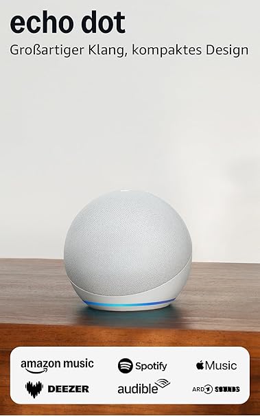 Amazon Echo Dot (5. Generation) mit Alexa, Glacier White