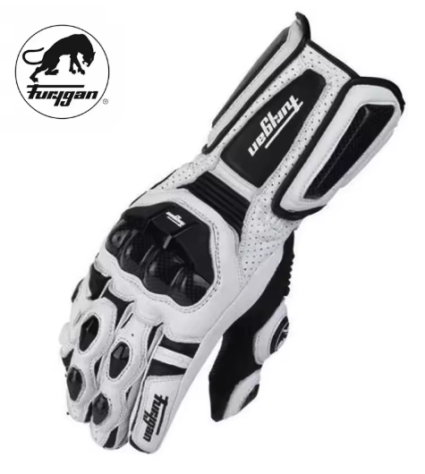 Furygan Motorrad-Rennhandschuhe aus Kohlefaser-Rindsleder
