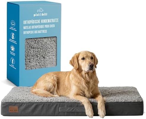 Pisi Bili orthopädisches Hundebett 112x81x9 cm mit Memory-Schaum | wasserdichtem Bezug