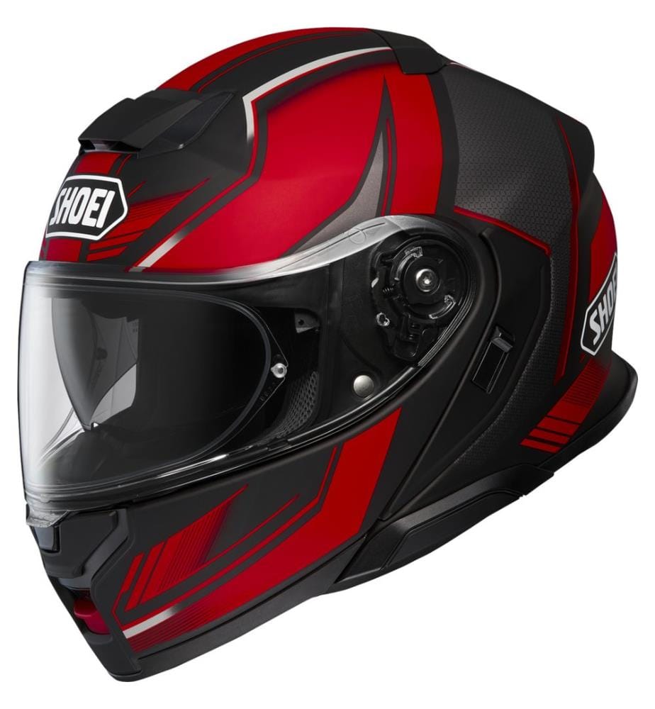 Shoei Neotec 3 Modularer Motorradhelm Neotec 3 Grasp TC-1 – Schwarz und mattrot