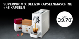 Delizio Una White + 48er Box Kapseln für CHF 39.70