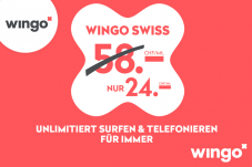 Wingo Swiss Abo für CHF 24.– statt CHF 58.– inkl. Aktivierungsgebühr gratis