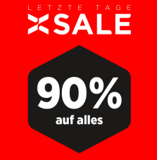 SportX Total-Räumungsverkauf mit  90% Rabatt auf Restbestände!