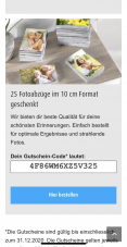 25 Premium Fotoabzüge 10er Format Gratis für Neukunden