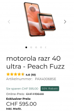 50% Rabatt - Motorola razr 40 ultra und razr 40