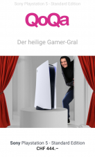 PS5 Standard für 444.- bei QoQa ab 22.00Uhr