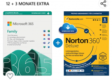 Microsoft 365 15 months to 6 machines & Norton 360 deluxe 15 months 5 machines les than 55 CHF