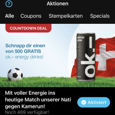 Gratis ok.- Energy Drink bei K Kiosk und Avec