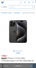 iPhone 15 Pro Max – Titan Black – 512 GB
