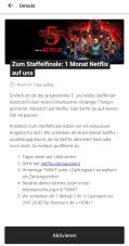 1 Monat gratis NETFLIX mit TWINT