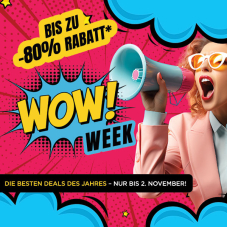 WOW WEEK bei DeinDeal: bis zu 80% Rabatt