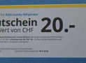 CHF 20.- Gutschein für IKEA Family Mitglieder ab CHF 150.-, gültig bis 30.6.2026