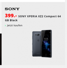 Sony Xperia XZ2 compact für 399.- bei microspot.ch