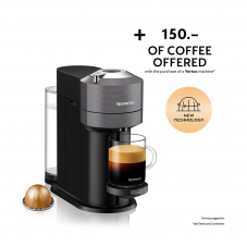 DELONGHI Vertuo Next ENV120.GY Nespressomaschine in Grau und Weiss bei Manor + Kaffee für 150 Franken