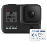 GoPro Hero 8 Black + 64 GB MicroSDXC – 60p, 4K