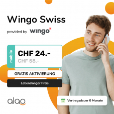 Wingo Swiss bei Alao (Unlimitierte Daten + Anrufe in der Schweiz, Swisscom-Netz)