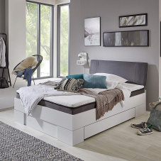 Lipo: Futonbett SALVAN 140x200cm mit Bettkasten, Kopfteil und Lattenrost