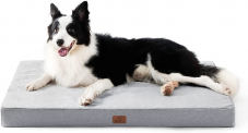 50% Bedsure orthopädisches Hundekissen große Hunde – Flauschiges Hundebett waschbar mit Memory Foam, Größe 90x55x8 cm