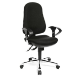 TOPSTAR Support SY Deluxe Bürodrehstuhl (bis zu 110kg, Synchron-Mechanik, Schwarz) für nur 112 Franken