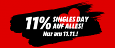 [Vorankündigung] 11% auf alles bei Mediamarkt zum Singles Day