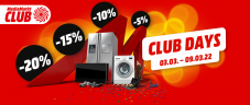 MediaMarkt: Reduzierte Angebote in den Club Days – bis zu 20% Rabatt auf diverse Geräte