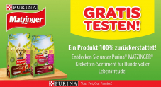 100% Cashback auf eine Packung Purina Matzinger