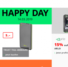 Trust 4000mAh Powerbank für 5.- bei microspot.ch