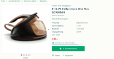PHILIPS Perfect Care Elite Plus GC9681/81 bei microspot.ch
