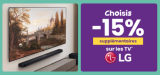 📺🔥 Promo LG TV – -15% Supplémentaires sur les TV LG !